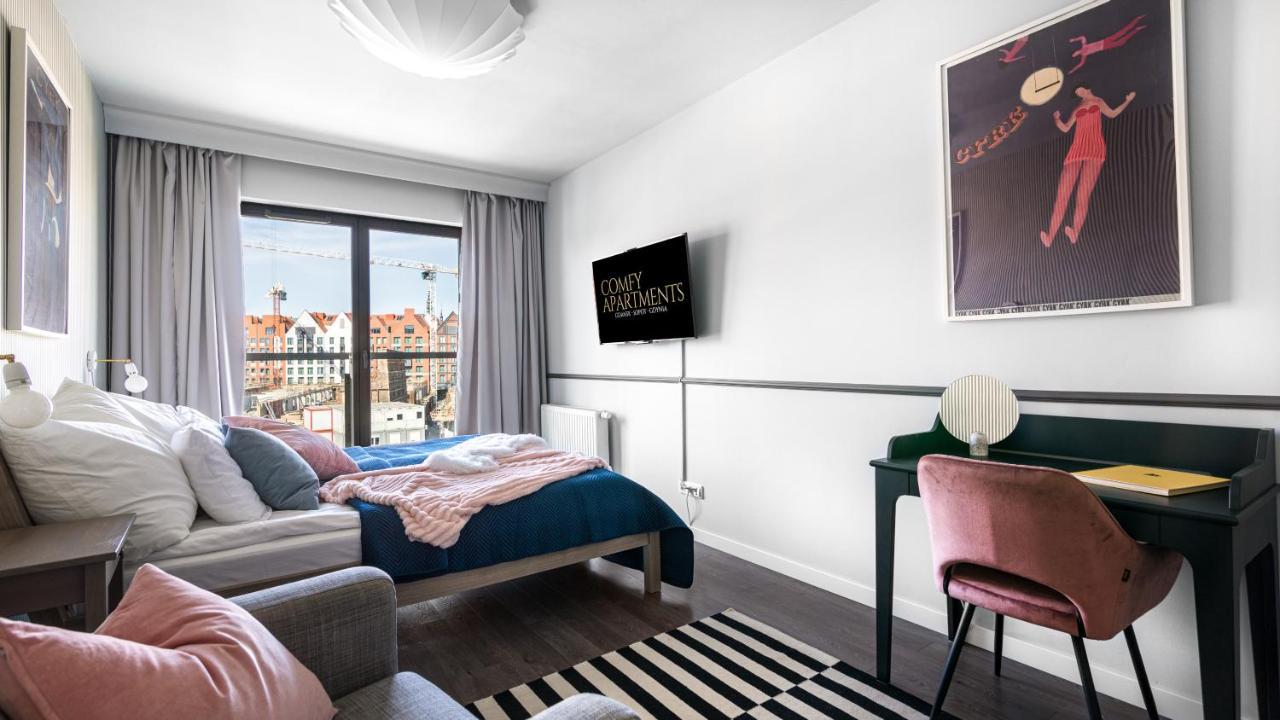 Waterlane W Oknami Na Rzeke - Marina View - Comfy Apartments Gdansk Dış mekan fotoğraf